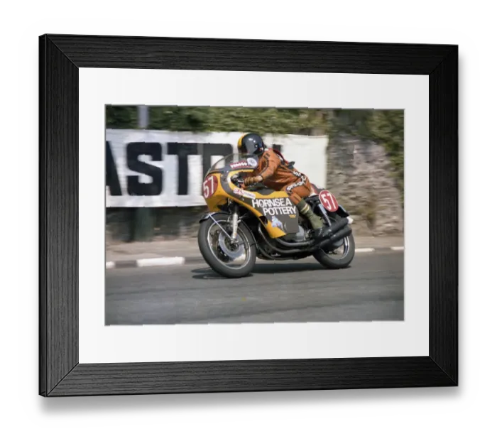Framed Print : Gary Wells (Honda) 1976 Production TT Framed Print : Gary Wells (Honda) 1976 Production TT