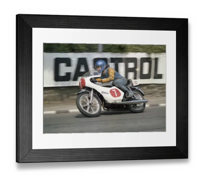 Framed Print : Clive Watts (Yamaha) 1976 Production TT Framed Print : Clive Watts (Yamaha) 1976 Production TT