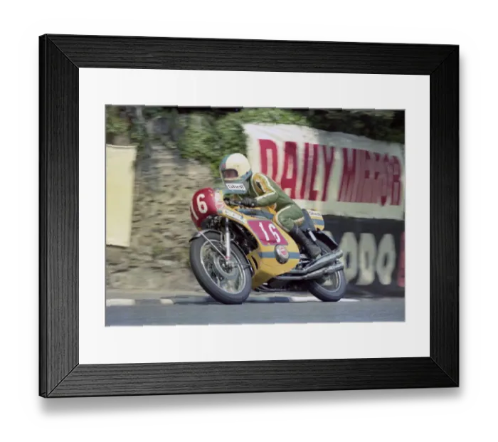 Framed Print : Dave Danks (Honda) 1976 Production TT Framed Print : Dave Danks (Honda) 1976 Production TT