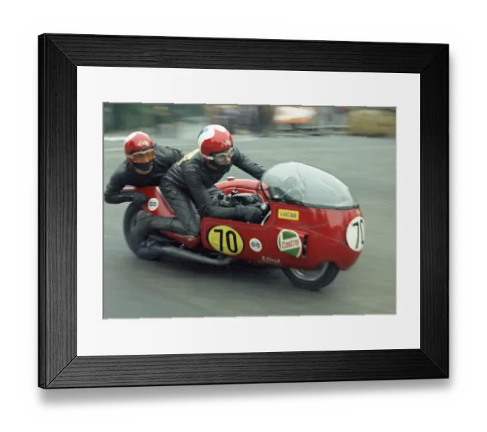 Framed Print : Eddie Lloyd & T J Harringon (BSA) 1971 750 Sidecar TT Framed Print : Eddie Lloyd & T J Harringon (BSA) 1971 750 Sidecar TT