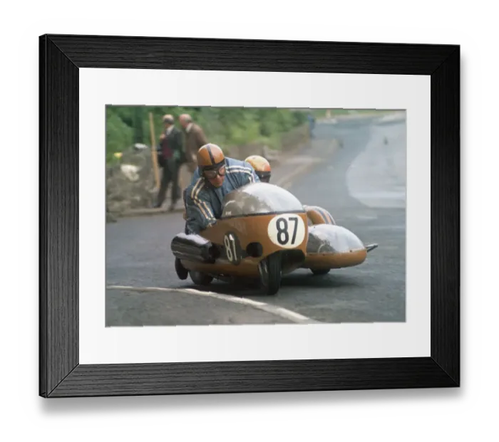 Framed Print : Bill Lomas & Conrad Money (BMW) 1971 500 Sidecar TT Framed Print : Bill Lomas & Conrad Money (BMW) 1971 500 Sidecar TT
