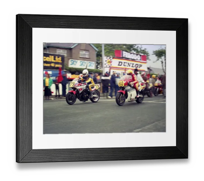 Framed Print : Gary Tate (Yamaha) and John Caffrey (Yamaha) 1987 Senior TT Framed Print : Gary Tate (Yamaha) and John Caffrey (Yamaha) 1987 Senior TT