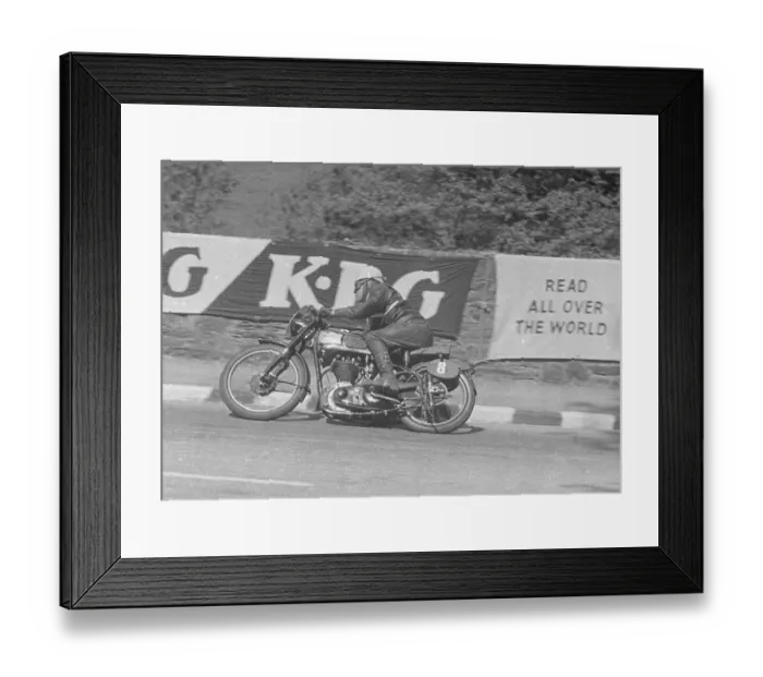 Framed Print : Harry Plews (Norton) 1951 Senior Clubman TT Framed Print : Harry Plews (Norton) 1951 Senior Clubman TT