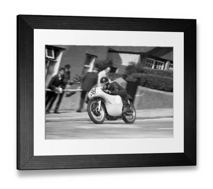 Framed Print : George Barnacle (AJS) 1962 Junior Manx Grand Prix Framed Print : George Barnacle (AJS) 1962 Junior Manx Grand Prix