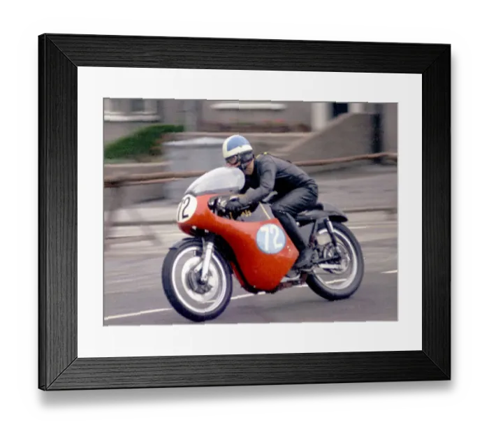 Framed Print : Malcolm Bailey (AJS) 1968 Junior Manx Grand Prix Framed Print : Malcolm Bailey (AJS) 1968 Junior Manx Grand Prix