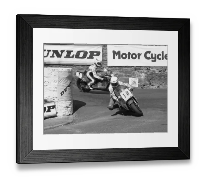 Framed Print : Mark Salle (Suzuki) 1985 Formula One TT