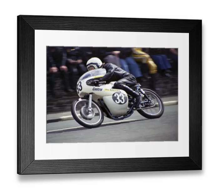 Framed Print : Mick Scutt (BSA) 1974 Ultra Lightweight TT Framed Print : Mick Scutt (BSA) 1974 Ultra Lightweight TT