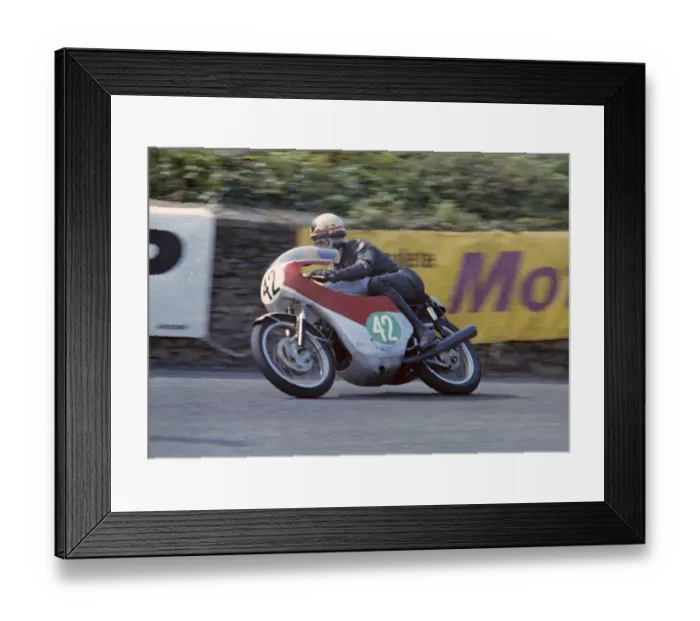 Framed Print : Dave Simmonds (Honda) 1966 Lightweight TT
