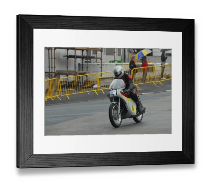 Framed Print : David Leslie Mitchell (Honda) 2012 VMCC Parade Lap