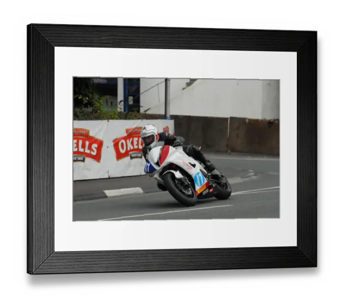 Framed Print : Ross Johnson (Yamaha) 2012 Junior Manx Grand Prix
