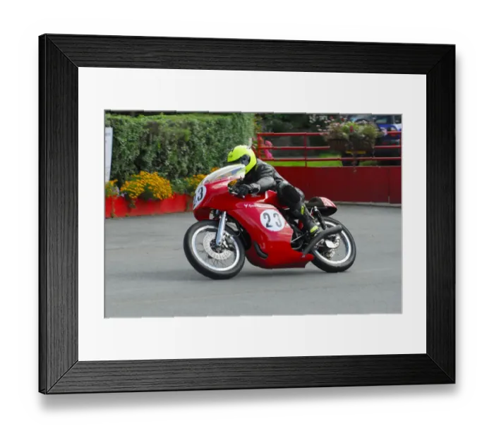 Framed Print : Dave Matravers (Drixton Honda) 2012 Junior Classic Manx Grand Prix