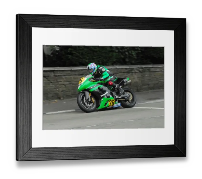 Framed Print : Adam Jones (Kawasaki) 2012 Senior Manx Grand Prix Framed Print : Adam Jones (Kawasaki) 2012 Senior Manx Grand Prix