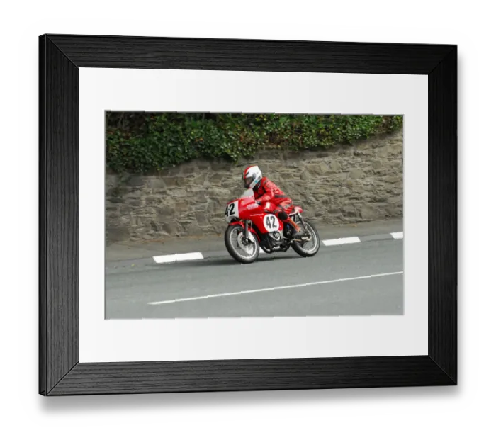 Framed Print : John Stephens (Honda) 2013 Manx Grand Prix Parade