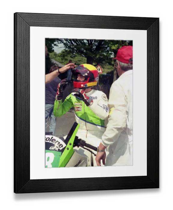 Framed Print : Howard Selby (Kawasaki) 1987 Production B TT Framed Print : Howard Selby (Kawasaki) 1987 Production B TT