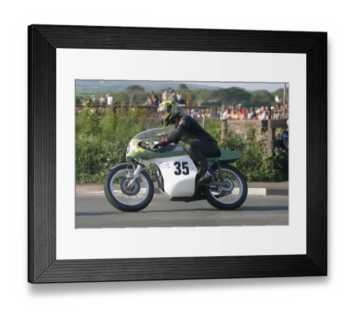 Framed Print : Mike Dunn (Greeves) 2007 Steam Packet Parade Lap Framed Print : Mike Dunn (Greeves) 2007 Steam Packet Parade Lap
