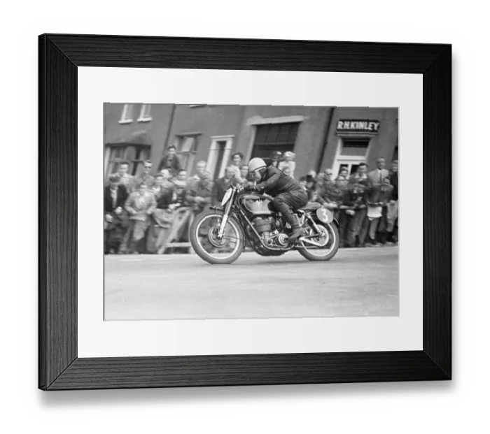 Framed Print : David Stephenson (AJS) 1952 Senior TT Framed Print : David Stephenson (AJS) 1952 Senior TT