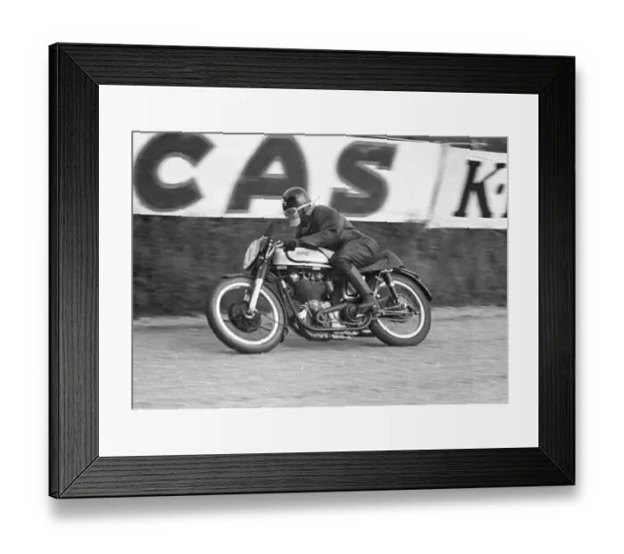 Framed Print : Barry Stormont (Norton) 1953 Junior TT