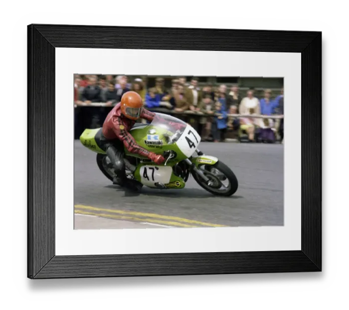 Framed Print : Roger Sutcliffe (Kawasaki) 1976 Classic TT Framed Print : Roger Sutcliffe (Kawasaki) 1976 Classic TT