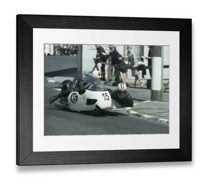 Framed Print : Adrian Swindells & F V Swindells (Triumph) 1967 Sidecar TT Framed Print : Adrian Swindells & F V Swindells (Triumph) 1967 Sidecar TT