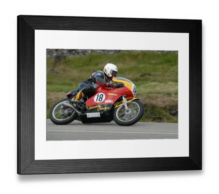 Framed Print : Sean Leonard (Honda) 2010 Junior Classic Manx Grand Prix