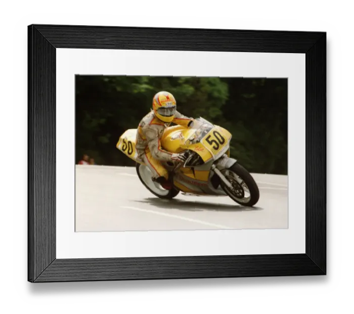 Framed Print : Colin Gable (Honda) 1989 Senior TT