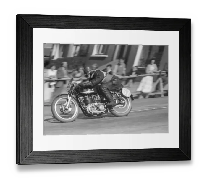Framed Print : Richard Carman (AJS) 1957 Junior Manx Grand Prix Framed Print : Richard Carman (AJS) 1957 Junior Manx Grand Prix