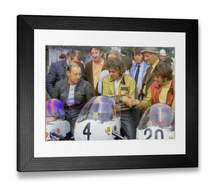 Framed Print : Ernie Johnson (Yamaha) Phil Carpenter (Yamaha) and Danny Shimmin (Yamaha) 1972 Lightweight Manx Grand Prix Framed Print : Ernie Johnson (Yamaha) Phil Carpenter (Yamaha) and Danny Shimmin (Yamaha) 1972 Lightweight Manx Grand Prix