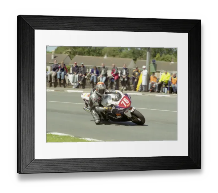 Framed Print : Maria Costello (Bullock Honda) 2002 Senior Manx Grand Prix Framed Print : Maria Costello (Bullock Honda) 2002 Senior Manx Grand Prix