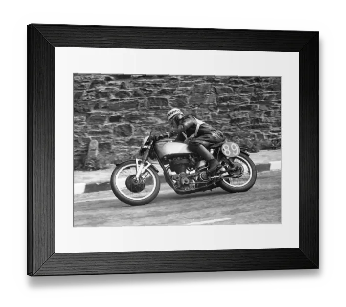 Framed Print : Ian Clarke (Norton) 1955 Junior Manx Grand Prix Framed Print : Ian Clarke (Norton) 1955 Junior Manx Grand Prix