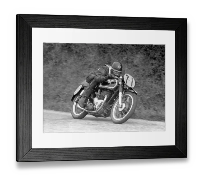 Framed Print : Dennis Christian (Matchless) 1955 Senior Manx Grand Prix Framed Print : Dennis Christian (Matchless) 1955 Senior Manx Grand Prix
