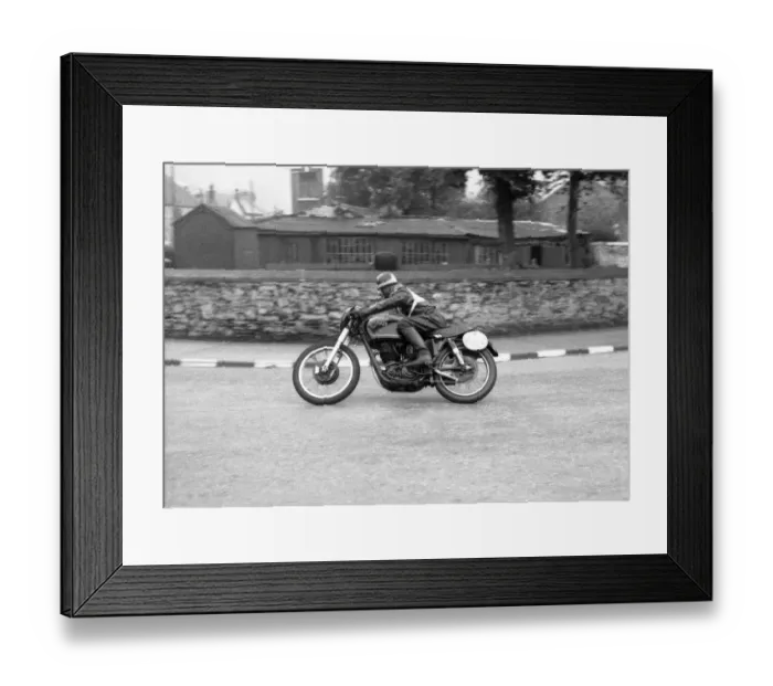 Framed Print : Robert Crann (AJS) 1956 Junior Manx Grand Prix Framed Print : Robert Crann (AJS) 1956 Junior Manx Grand Prix