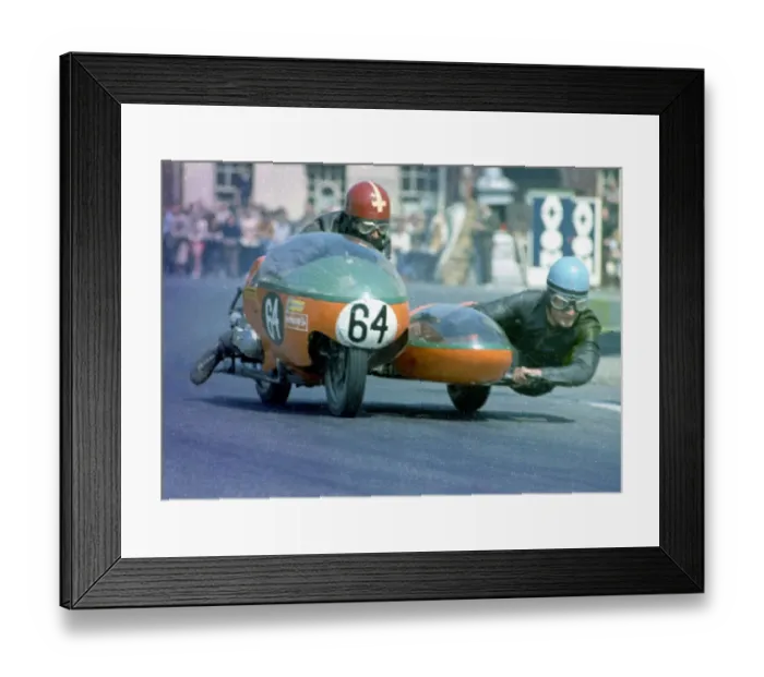 Framed Print : Claude Lambert & F Bourdon (BMW) 1969 Sodecar TT Framed Print : Claude Lambert & F Bourdon (BMW) 1969 Sodecar TT