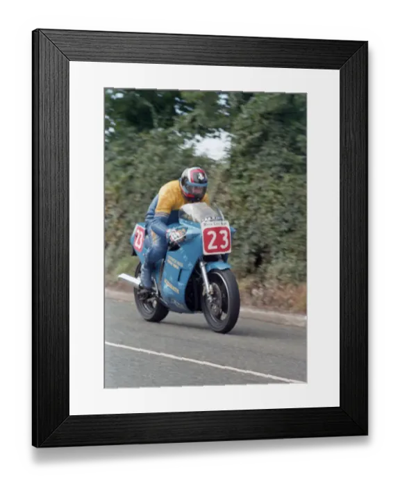 Framed Print : Keith Jowett (Suzuki) 1987 Newcomers Manx Grand Prix