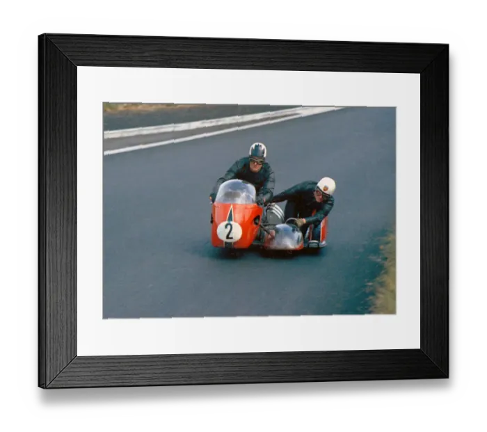 Framed Print : Charlie Freeman & ? (Norton) 1969 Southern 100 Framed Print : Charlie Freeman & ? (Norton) 1969 Southern 100