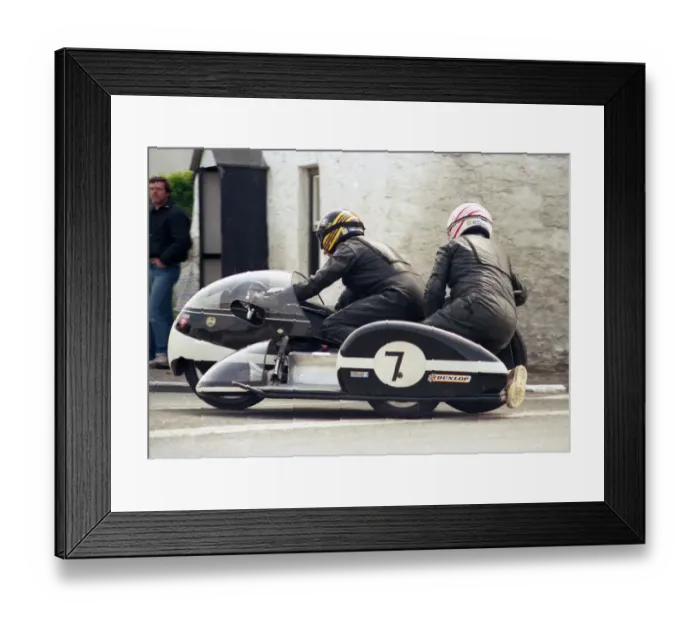 Framed Print : Dave Dickinson & ? (DFD BMW) 1988 Pre TT Classic Framed Print : Dave Dickinson & ? (DFD BMW) 1988 Pre TT Classic