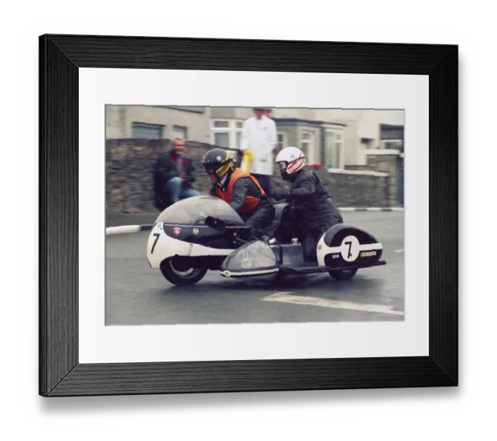 Framed Print : Dave Dickinson & ? (DFD BMW) 1988 Pre TT Classic