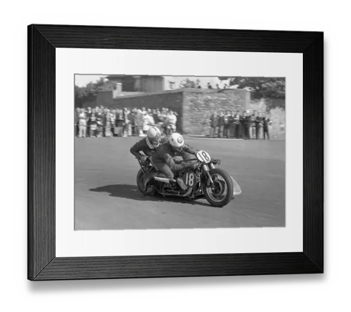 Framed Print : Bob Kewley & ? (Triumph) 1966 Southern 100 Framed Print : Bob Kewley & ? (Triumph) 1966 Southern 100