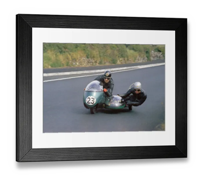 Framed Print : John Watson & ? (Triumph) 1969 Southern 100 Framed Print : John Watson & ? (Triumph) 1969 Southern 100