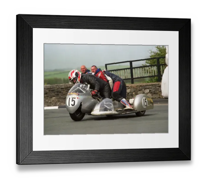 Framed Print : Dick Hawes & (Seeley) 2002 Pre TT Classic Framed Print : Dick Hawes & (Seeley) 2002 Pre TT Classic