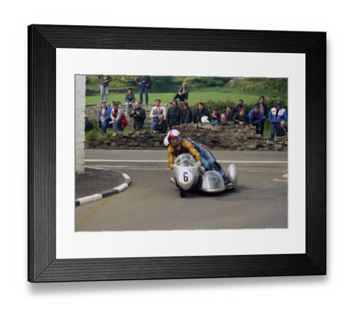 Framed Print : Dick Hawes & (Seeley) 1988 Pre TT Classic Framed Print : Dick Hawes & (Seeley) 1988 Pre TT Classic