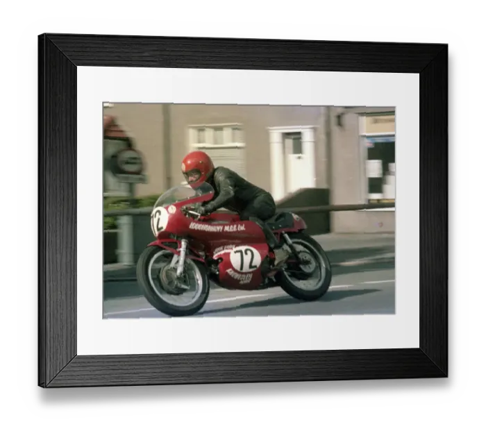 Framed Print : Fred O Callaghan (Aermacchi) 1983 Junior Classic Manx Grand Prix