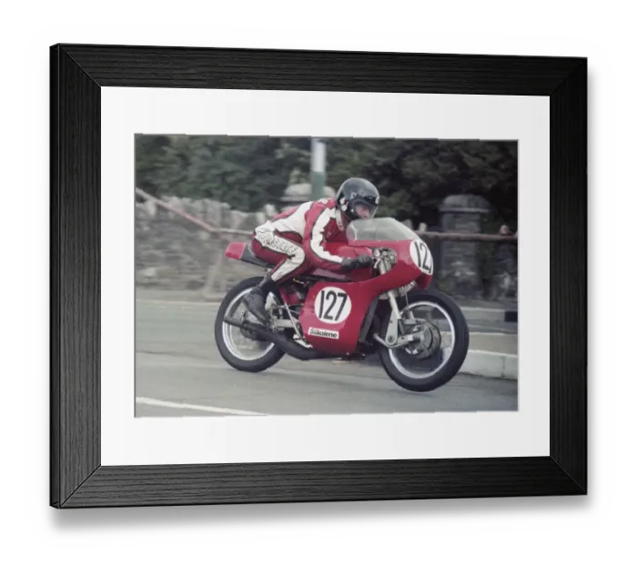 Framed Print : Rob Price (Greeves) 1983 Lightweight Classic Manx Grand Prix