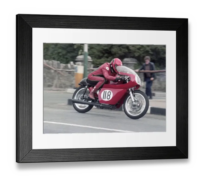 Framed Print : Dave Dock (Ducati) 1983 Lightweight Classic Manx Grand Prix