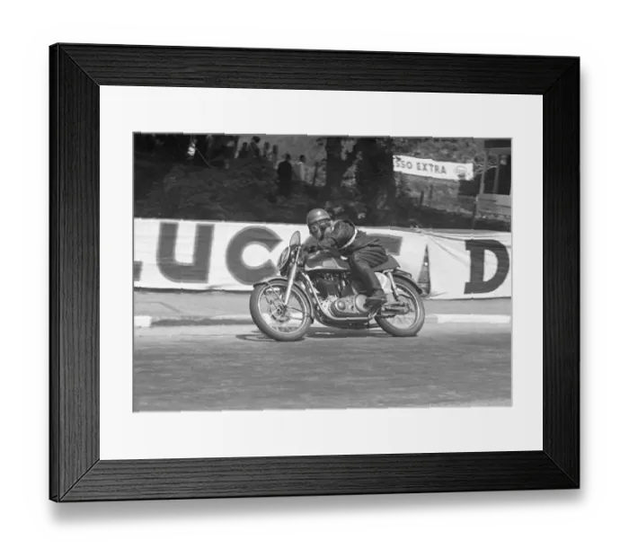 Framed Print : Eric Cheers (Norton) 1953 Junior Clubman TT