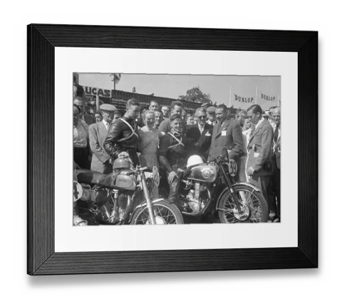 Framed Print : Jack Bottomley (Norton) Derek Powell (BSA) 1953 Junior Clubman TT Framed Print : Jack Bottomley (Norton) Derek Powell (BSA) 1953 Junior Clubman TT