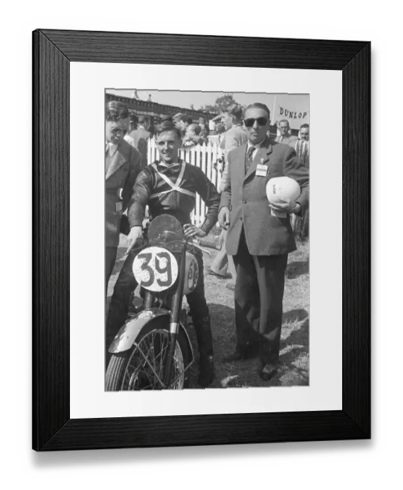 Framed Print : Derek Powell (BSA) 1953 Junior Clubman TT Framed Print : Derek Powell (BSA) 1953 Junior Clubman TT