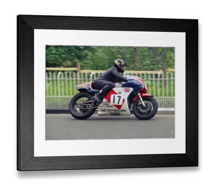 Framed Print : Cyril Malem (Norton) 1988 Classic TT Parade Framed Print : Cyril Malem (Norton) 1988 Classic TT Parade