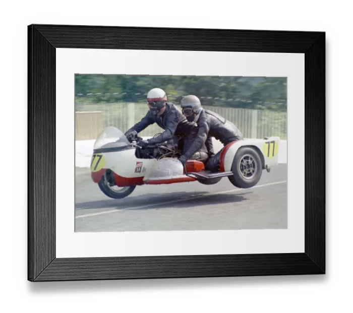Framed Print : Dave Mallon & J Maher (BSA) 1971 750 Sidecar TT Framed Print : Dave Mallon & J Maher (BSA) 1971 750 Sidecar TT