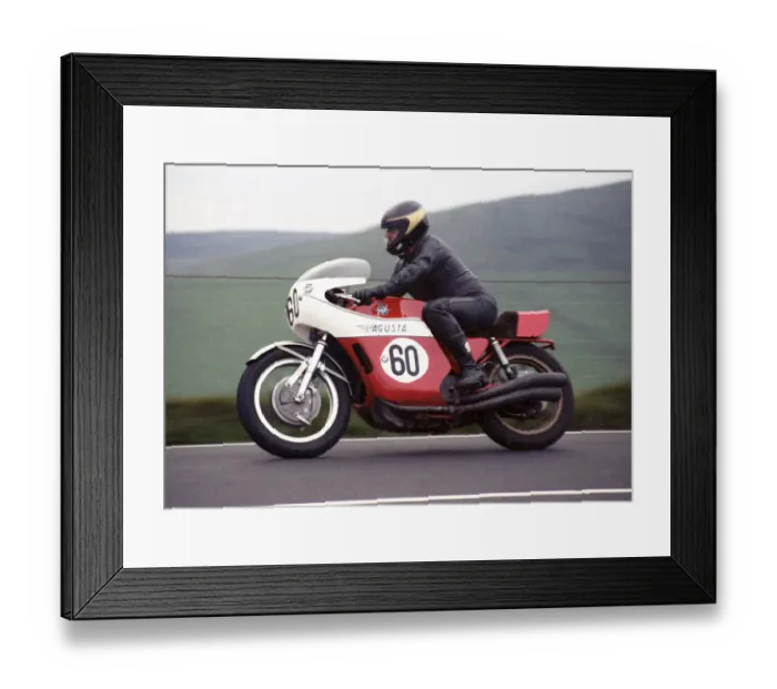Framed Print : Cyril Malem (MV) 1989 Classic TT Parade