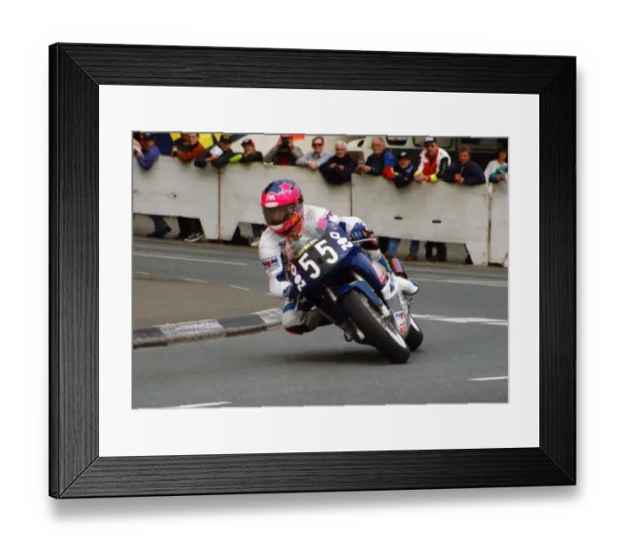 Framed Print : Jim Moodie (Bird Yamaha) 1996 Singles TT Framed Print : Jim Moodie (Bird Yamaha) 1996 Singles TT